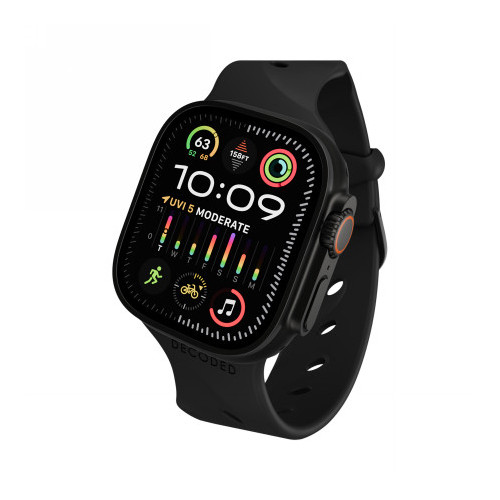 Decoded Silicone Ares Splice Band - silikonowy pasek do Apple Watch 44/45/46/49mm/ Ultra 1&2 (black)