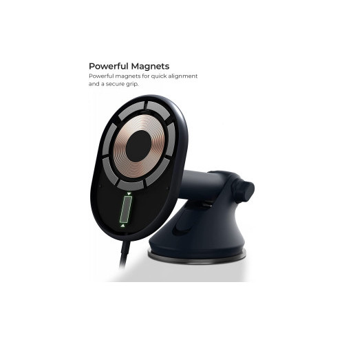iOttie Velox Magnetic Wireless Charger Dash & Windshield Mount – magnetic car mount for phone on dashboard and front windshield with 7.5W wireless charging