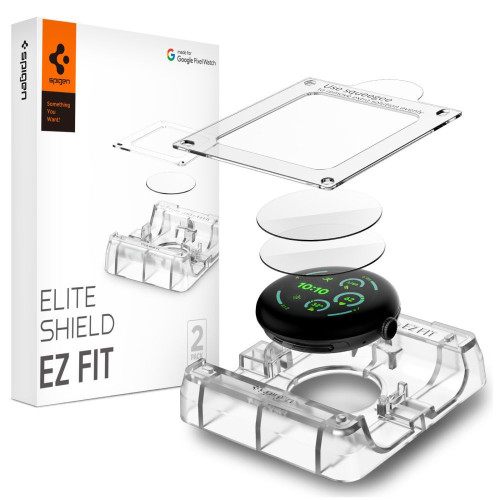 Folia HydroŻelowa Spigen Elite Shield ”ez Fit” 2-pack Google Pixel Watch 3 / 4 / 5 (45 Mm) Clear