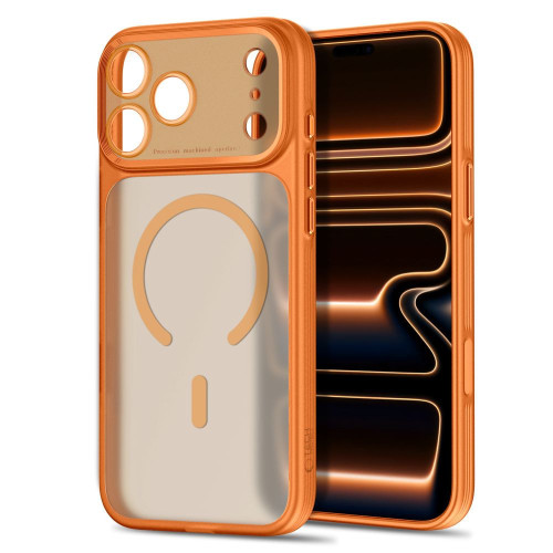 Tech-protect Magprime Magsafe Cc Iphone 17 Pro Max / 18 Pro Max Matte Cosmic Orange