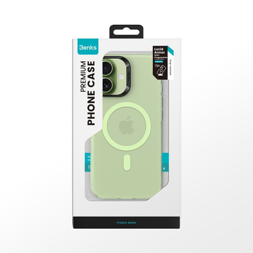 Benks Etui Magnetic Lucid Armor (C.K.JC.AP.GE.C067) do Iphone 17 zielony (Camera Control Button)