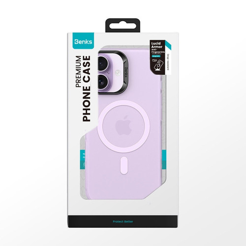 Benks Etui Magnetic Lucid Armor (C.K.JC.AP.PU.C067) do Iphone 17 fioletowy (Camera Control Button)