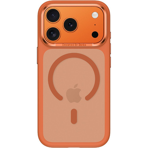Benks Etui Magnetic Mist Metal Frame (C.K.FF.AP.OR.A070) do Iphone 17 Pro Max pomarańczowy (Camera Control Button)