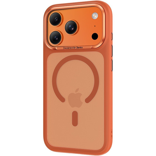 Benks Etui Magnetic Mist Metal Frame (C.K.FF.AP.OR.A070) do Iphone 17 Pro Max pomarańczowy (Camera Control Button)