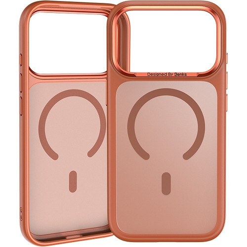 Benks Etui Magnetic Mist Metal Frame (C.K.FF.AP.OR.A070) do Iphone 17 Pro Max pomarańczowy (Camera Control Button)