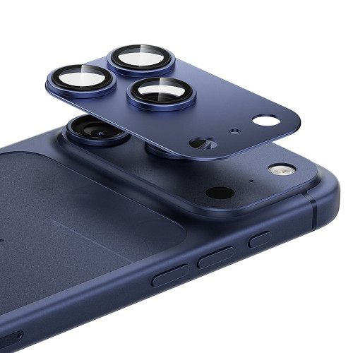 Benks Hartowane szkło Glass Warrior Metal Integrated Lens Protector (C.M.SX.AP.BE.C069) do Iphone 17 Pro (obiektyw 3 sztuki) niebieskie