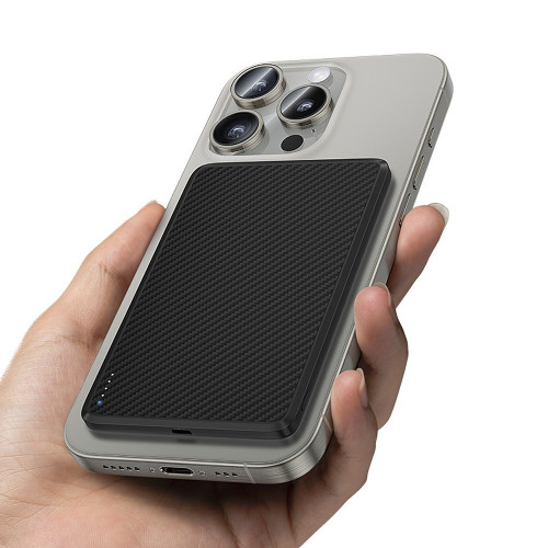 Benks Power bank 5000mAh MP15 ArmorGo - Typ C - magnetyczny z ładowaniem indukcyjnym czarny
