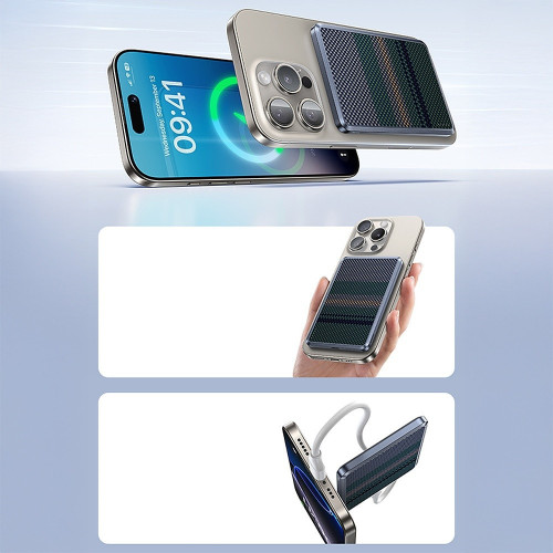 Benks Power bank 10000mAh MP16 ArmorGo Aurora Light - Typ C - magnetyczny z ładowaniem indukcyjnym