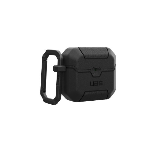 UAG Scout case for Apple AirPods 4 in use, showcasing protection and a modern look.