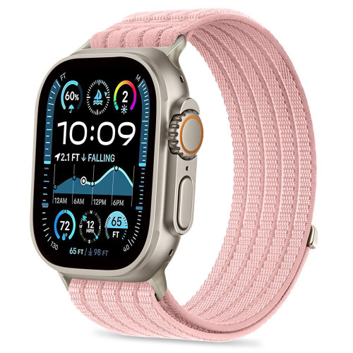 Tech-protect Nylon Sport Apple Watch 8 / 9 / 10 / 11 / Se / Ultra (44 / 45 / 46 / 49 Mm) Light Pink