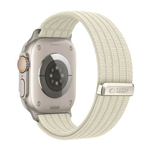 Tech-protect Nylon Sport Apple Watch 8 / 9 / 10 / 11 / Se / Ultra (44 / 45 / 46 / 49 Mm) Starlight