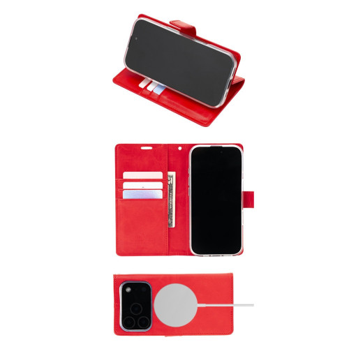 Etui Mercury BlueMoon Diary MagSafe do   iPhone 17 Pro / 18 Pro czerwony