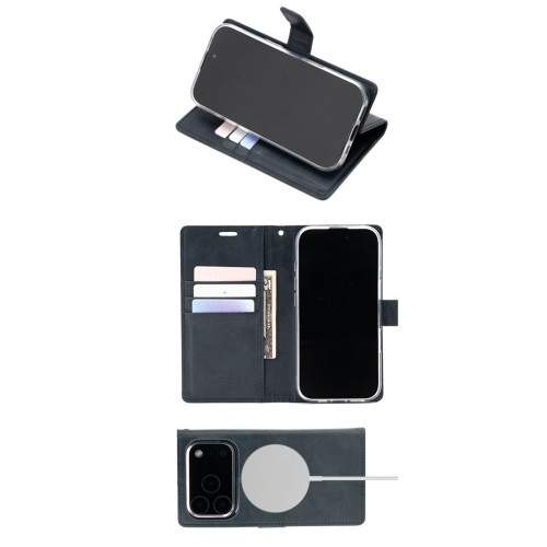 Etui Mercury BlueMoon Diary MagSafe do iPhone 17 Pro / 18 Pro granatowy