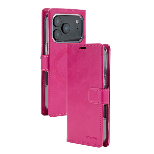 Etui Mercury BlueMoon Diary MagSafe do   iPhone 17 Pro / 18 Pro hotpink