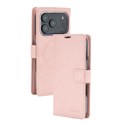 Etui Mercury BlueMoon Diary MagSafe do iPhone 17 Pro / 18 Pro rose gold