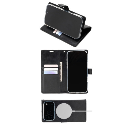 Etui Mercury BlueMoon Diary MagSafe do   iPhone 17 Pro Max / 18 Pro Max czarny