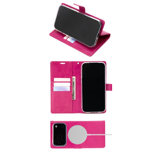 Etui Mercury BlueMoon Diary MagSafe do   iPhone 17 Pro Max / 18 Pro Max hotpink