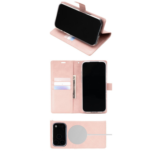 Etui Mercury BlueMoon Diary MagSafe do iPhone 17 Pro Max / 18 Pro Max rose gold