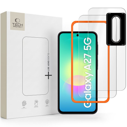 Tempered Glass Tech-protect Easy Set+ 3-pack Galaxy A27 5g Clear