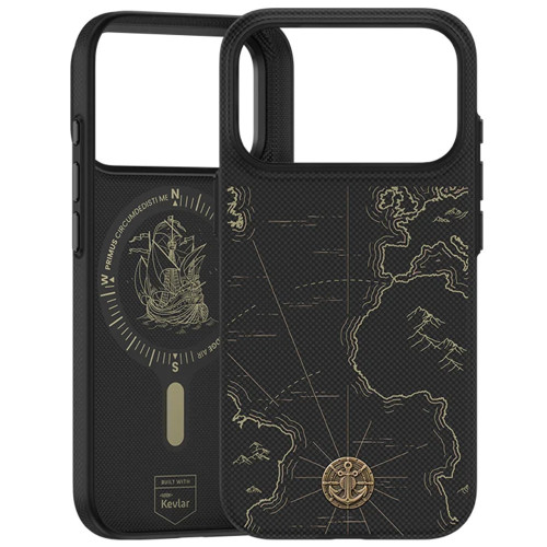 Benks Etui ArmorEdge X1 Air Navigator Kevlar (C.K.FL.AP.SJ.0069) iP18 Pro/17 Pro fekete