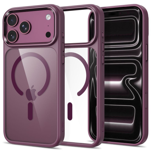 Tech-protect Magmat Magsafe Cc Iphone 17 Pro / 18 Pro Dark Cherry/clear