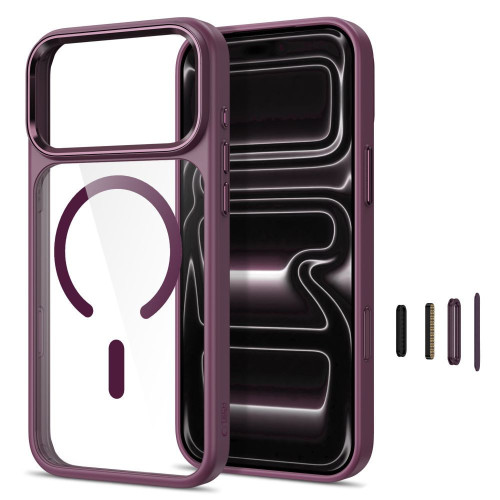 Tech-protect Magmat Magsafe Cc Iphone 17 Pro / 18 Pro Dark Cherry/clear
