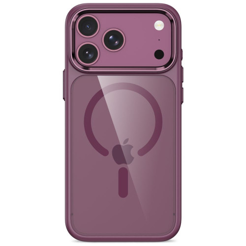 Tech-protect Magmat Magsafe Cc Iphone 17 Pro / 18 Pro Dark Cherry/clear