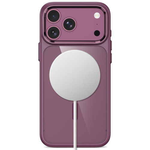 Tech-protect Magmat Magsafe Cc Iphone 17 Pro / 18 Pro Dark Cherry/clear