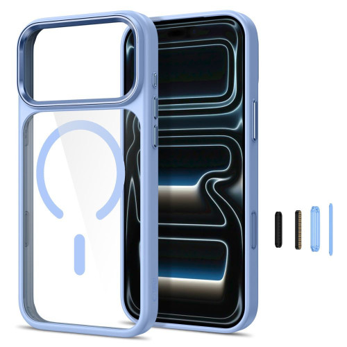Tech-protect Magmat Magsafe Cc Iphone 17 Pro / 18 Pro Light Blue/clear