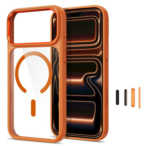 Tech-protect Magmat Magsafe Cc Iphone 17 Pro / 18 Pro Cosmic Orange/clear