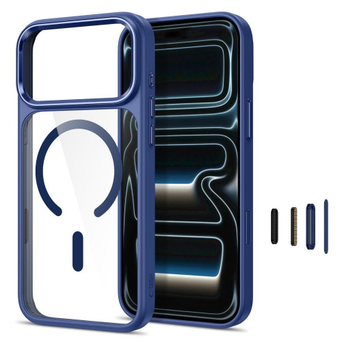Tech-protect Magmat Magsafe Cc Iphone 17 Pro / 18 Pro Deep Blue/clear