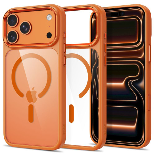 Tech-protect Magmat Magsafe Cc Iphone 17 Pro Max / 18 Pro Max Cosmic Orange/clear