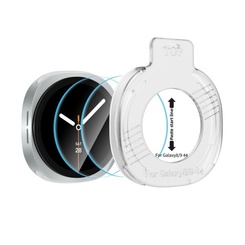 Tempered Glass Tech-protect Easy Set+ 2-pack Samsung Galaxy Watch 8 / 9 (44 Mm) Clear