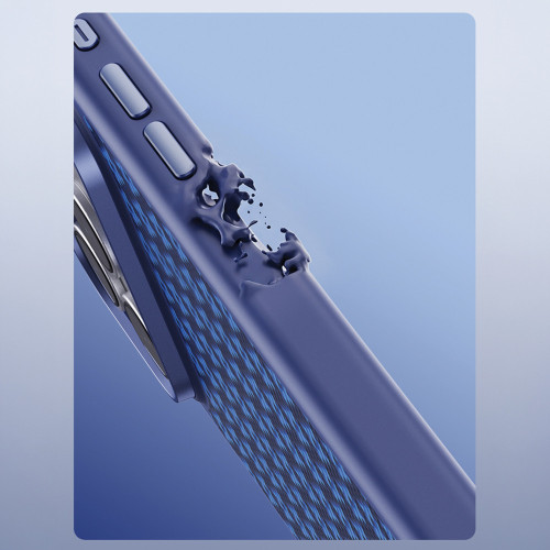 Benks Etui Magnetic Armor Pro Armor Grid Kevlar Metal Frame 600D (C.K.FL.AP.BE.B072) do Iphone 18 Pro/17 Pro niebieski