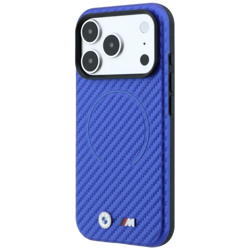 Etui BMW M Carbon Printed Ring MagSafe für iPhone 18 Pro Max / 17 Pro Max blau