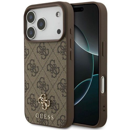 Etui Guess 4G Small Classic Logo MagSafedo iPhone 18 Pro / 17 Pro brązowy