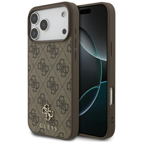 Etui Guess 4G Small Classic Logo MagSafedo iPhone 18 Pro Max / 17 Pro Max brązowy