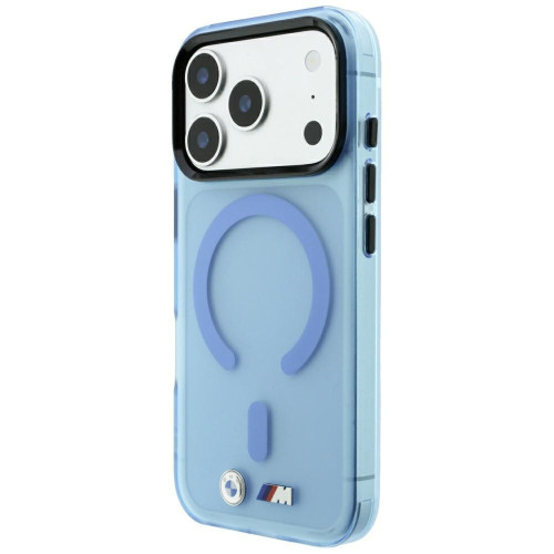 Etui BMW M IML Frosted Metal Logo & Trims MagSafe für iPhone 18 Pro Max / 17 Pro Max blau