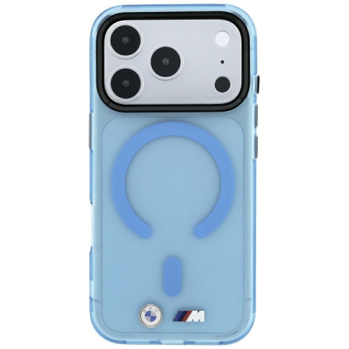 Etui BMW M IML Frosted Metal Logo & Trims MagSafe für iPhone 18 Pro Max / 17 Pro Max blau