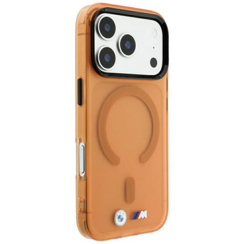 Etui BMW M IML Frosted Metal Logo & Trims MagSafe für iPhone 18 Pro Max / 17 Pro Max orange