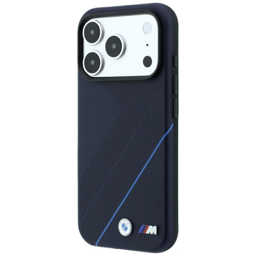 Etui BMW M Tire Track Blue Line MagSafe do iPhone 18 Pro Max / 17 Pro Max granatowy