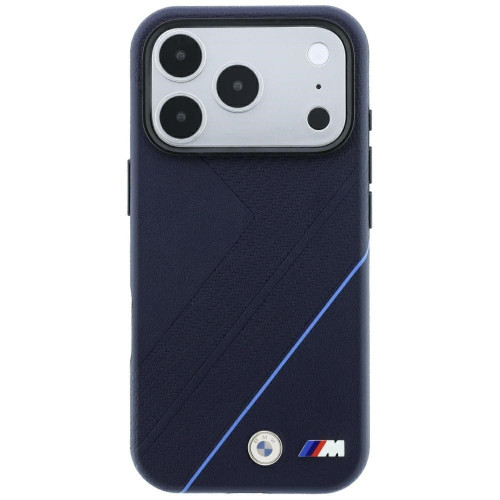 Etui BMW M Tire Track Blue Line MagSafe do iPhone 18 Pro Max / 17 Pro Max granatowy