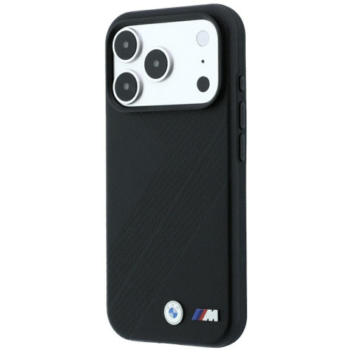 Etui BMW M Tire Track Metal Logo MagSafe für iPhone 18 Pro / 17 Pro schwarz