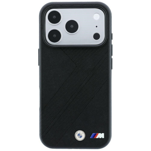 Etui BMW M Tire Track Metal Logo MagSafe für iPhone 18 Pro / 17 Pro schwarz