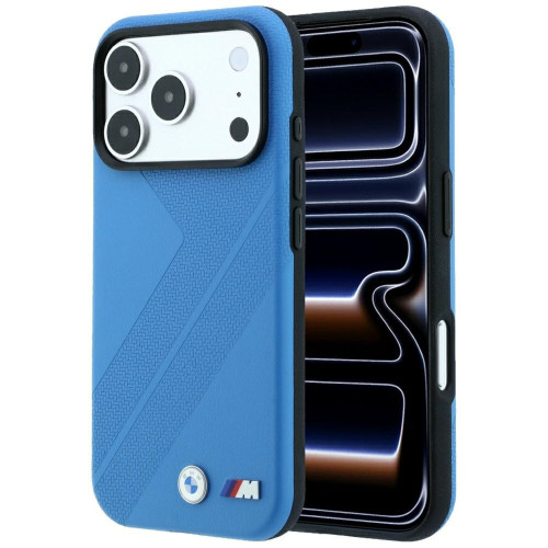 Etui BMW M Tire Track Metal Logo MagSafe do iPhone 18 Pro / 17 Pro blau
