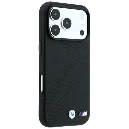 Etui BMW M Tire Track Metal Logo MagSafe do iPhone 18 Pro Max / 17 Pro Max czarny