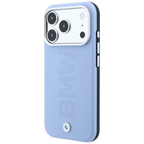 Etui BMW Sign Centered Deboss MagSafe do iPhone 18 Pro / 17 Pro niebieski