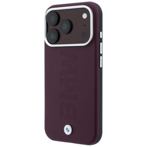 Etui BMW Sign Centered Deboss MagSafe für iPhone 18 Pro Max / 17 Pro Max bordeaux