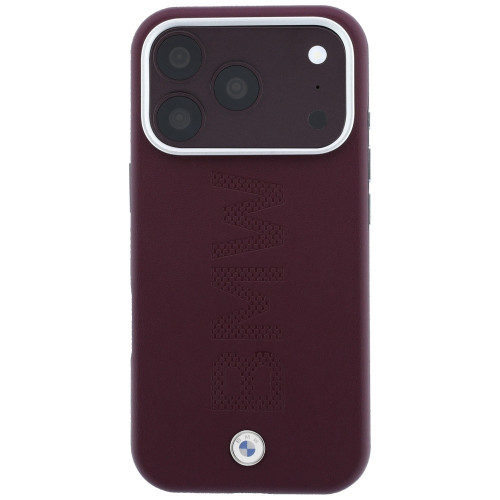 Etui BMW Sign Centered Deboss MagSafe für iPhone 18 Pro Max / 17 Pro Max bordeaux