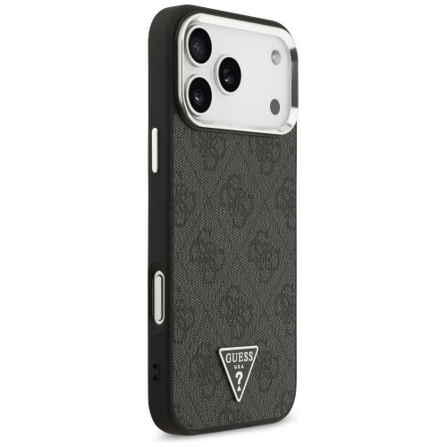 Etui Guess 4G Triangle Logo MagSafe do iPhone 18 Pro Max / 17 Pro Max czarny srebrny
